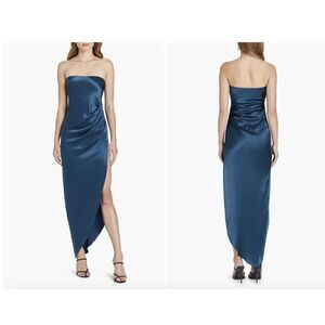 New $240 Amanda Uprichard 100% Silk Janae Cocktail Dress Size Medium Nightwind